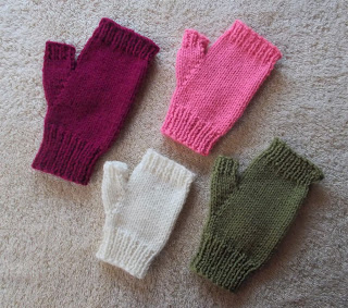 Simple Knitted Fingerless Gloves — Sum of their Stories Craft Blog
